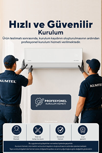 KUMTEL Hinoki KMSAC-12 12.000 Btu A++ Inverter Duvar Tipi Split Klima (Montaj Dahil)