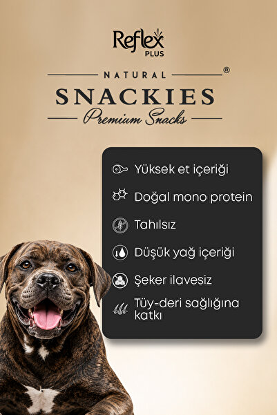 Reflex Plus Snackies Natural Morina Balık Derisi Küpleri Premium Köpek Ödül Maması 130g