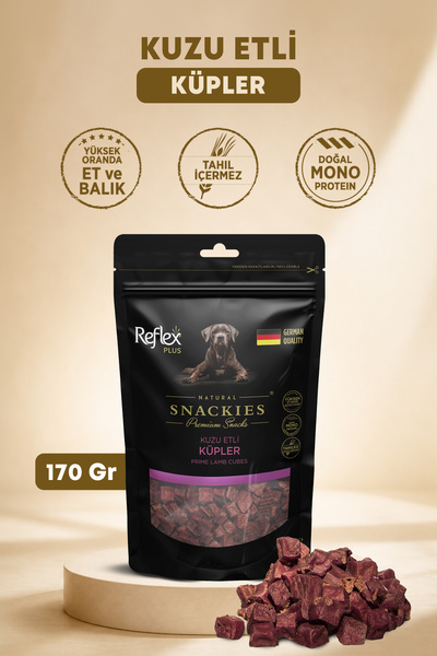 Reflex Snackies Natural Kuzu Etli Küp Tahılsız Köpek Ödül Maması 170 Gr
