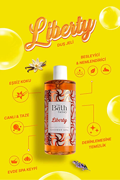 THE BATH FACTORY Liberty Duş Jeli ve Vücut Spreyi 2'li Set