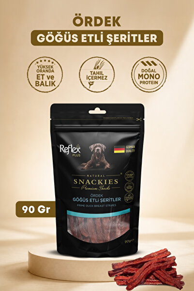 Reflex Snackies Natural Ördek Göğüs Etli Şerit Tahılsız Köpek Ödül Maması 90 Gr