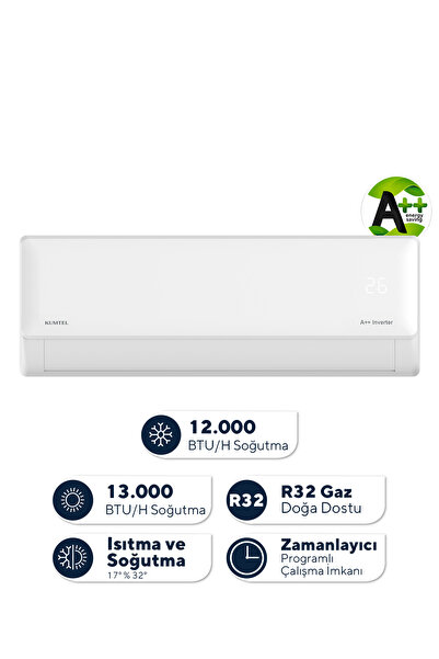 KUMTEL Hinoki KMSAC-12 12.000 Btu A++ Inverter Duvar Tipi Split Klima (Montaj...
