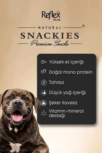 Reflex Plus Snackies Natural Brokolili Ördek Göğsü Premium Köpek Ödül Maması 170g