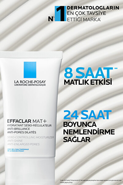 La Roche Posay Effaclar Mat+ Yağlı Ciltler İçin Parlama Karşıtı Nemlendirici Bakım Kremi 40 ml