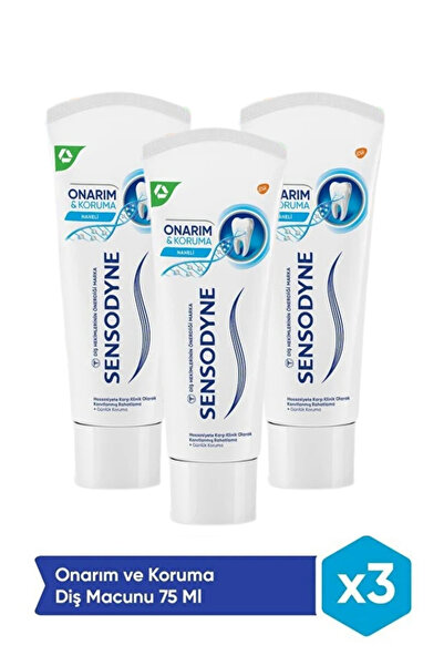 Sensodyne Onarım ve Koruma Diş Macunu 75ml x 3 Adet