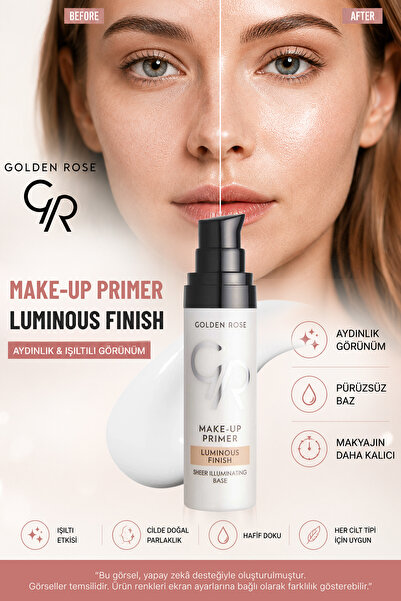 Golden Rose Make-Up Primer Luminous Finish - Işıltılı ve Aydınlık Görünüm Ver...