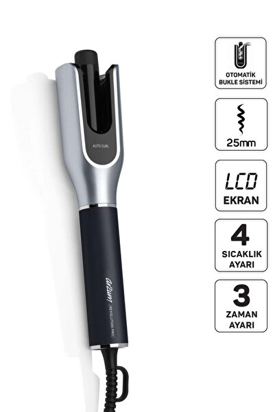 Arzum AR5171 Revolution Pro Otomatik Bukle ve Saç Maşası 25 mm Seramik LCD Ek...