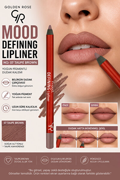 Golden Rose Mood Defining Lipliner No: 07 Taupe Brown - Yoğun Pigmentli Dudak...
