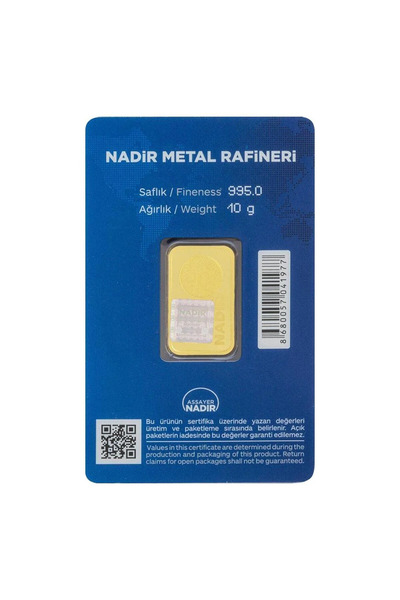 Nadir Gold 10 gr 24 Ayar Gram Altın.