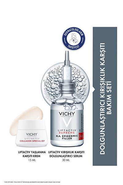 Vichy Cilt Bakım Seti: Liftactiv Dolgunlaştırıcı Serum, Yaşlanma Karşıtı Krem...