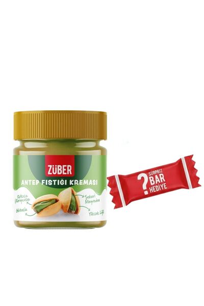 Züber Antep Fıstığı Kreması 200g + Sürpriz Bar Hediye