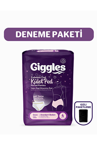 giggles Külot Ped (Regl Gece Külodu) Bel Ölçüsü 52-100 cm Standart Beden 1 Pa...