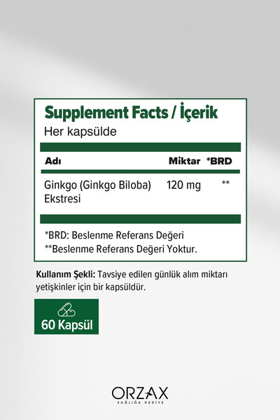 Ocean Ginkgo Biloba 30 Kapsül