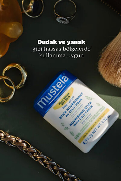 Mustela %98 Doğal İçerikli Kuru Cilt Cold Cream İçeren Nemlendirici Stick Bebek Çocuk Yetişkin Yüz Dudak