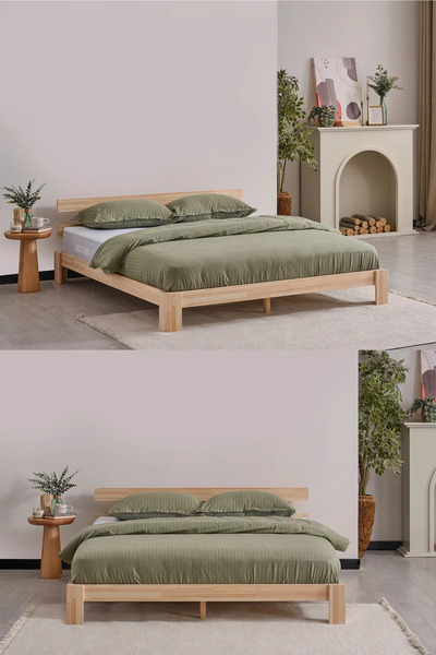 Msm Home & Living Arven Masif Ladin Karyola, Natural, 160x200