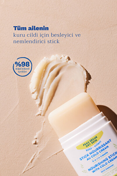 Mustela %98 Doğal İçerikli Kuru Cilt Cold Cream İçeren Nemlendirici Stick Bebek Çocuk Yetişkin Yüz Dudak