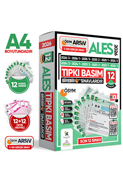 İnformal Yayınları 2026 ALES ÖSYM Tıpkı Basım Çıkmış Soru 12li Deneme Paketi ...