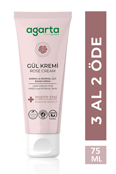 Agarta Doğal Gül Aromalı Nemlendirici El Ve Vücut Bakım Kremi 75 ml