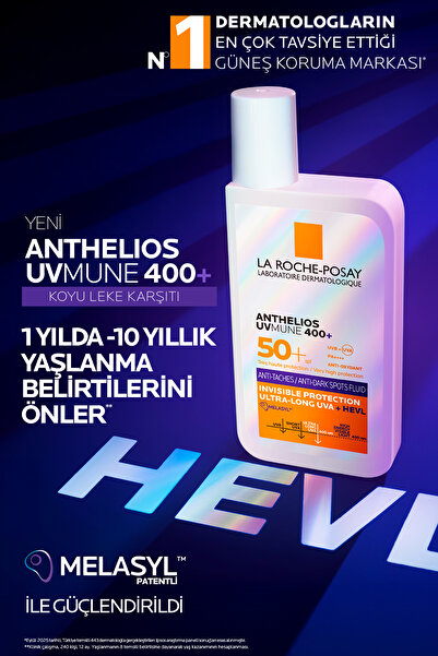 La Roche Posay Anthelios Uvmune Anti Dark Spots Fluid Lekeli Ciltler İçin Yüksek Koruma SPF50+ Yüz Güneş Kremi 50ml