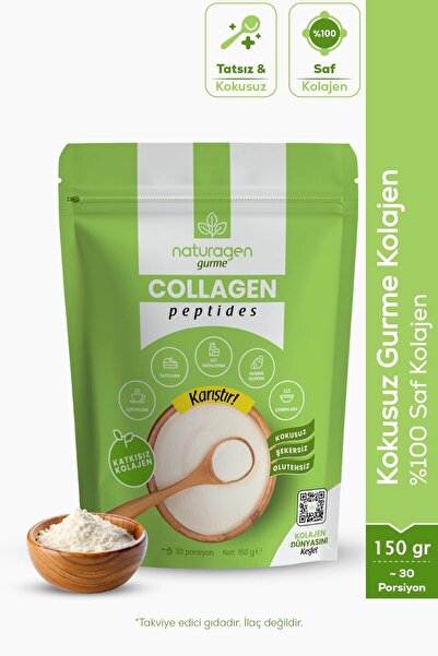 Naturagen Gurme Hidrolize Kolajen Peptit Tip 1 & 3 Toz Kolajen 150g | 1. Kali...