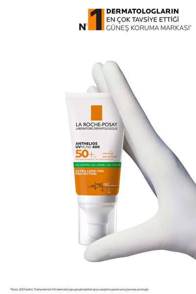 La Roche Posay Anthelios Oil Control Gel Cream Yağlı Ciltler İçin Jel Formunda Güneş Koruyucu Yüz Kremi 2 x 50 ml