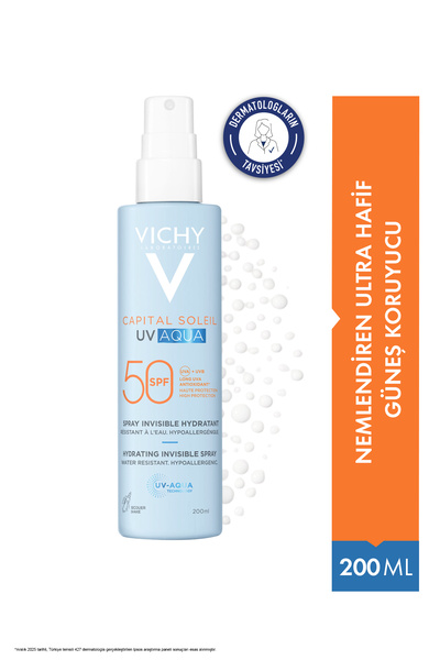 Vichy Capital Soleil UVAQUA Nemlendiren Ultra Hafif SPF50 Vücut Güneş Kremi 2...