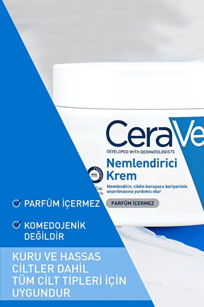 CeraVe Kuru Ciltler İçin Cilt Bakım Seti: Nemlendiren Temizleyici 236ML & Nemlendirici Krem 340GR