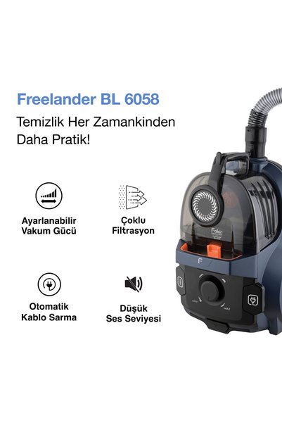 Fakir Freelander BL 6058 Elektrikli Süpürge