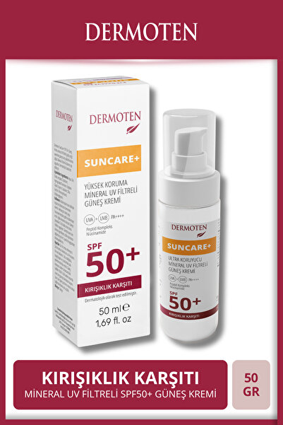 Dermoten Kırışıklık, Yaşlanma Karşıtı Güneş Kremi Suncare+ SPF 50+ Faktör Ant...