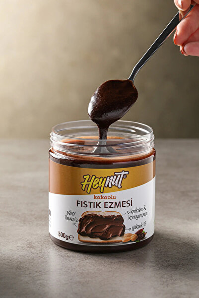 HEYNUT Şeker ilavesiz Kakaolu Fıstık Ezmesi (Hurma ile Tatlandırılmış) 500gr