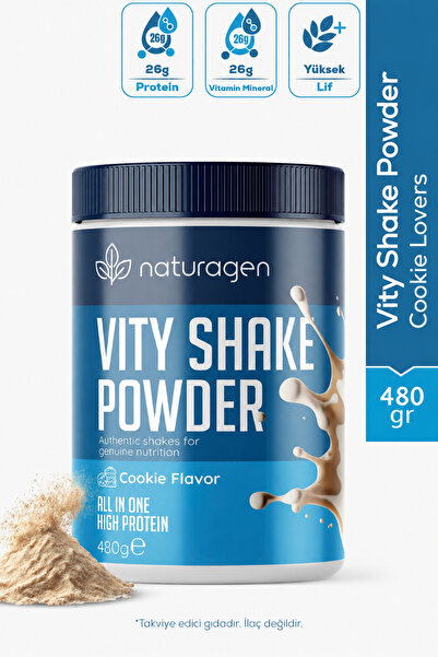 Naturagen Vity Shake Powder Cookie Lovers 480 g | Yüksek Proteinli Öğün Tozu ...