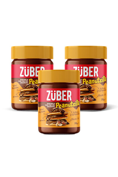 Züber Peanutzilla Kakaolu Yer Fıstığı Kreması 315g x 3 Adet