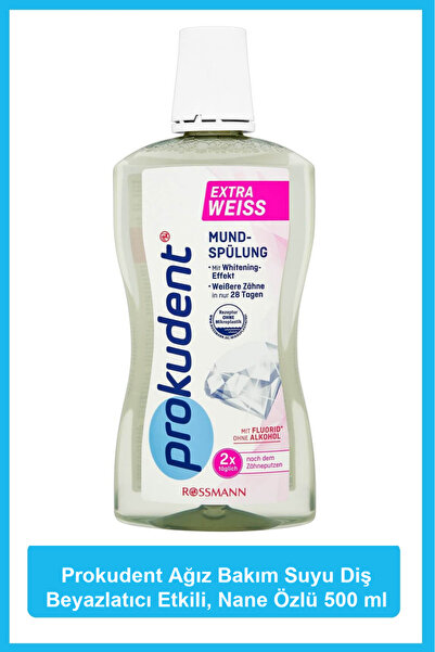 prokudent Ağız Bakım Suyu Diş Beyazlatıcı Etkili, Nane Özlü 500 Ml