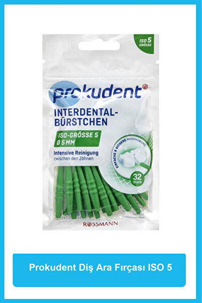 prokudent Yeşil Arayüz Fırçası 0,8 Mm - 5 Mm 32 Adet