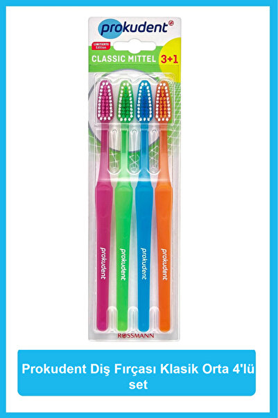 prokudent Diş Fırçası Klasik Orta 4'lü Set