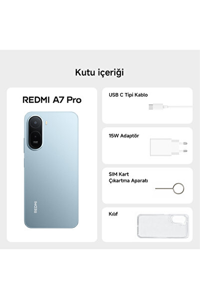 Xiaomi REDMI A7 Pro 4GB+128GB Mavi (Xiaomi Türkiye Garantili)