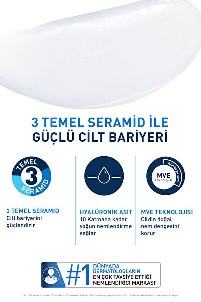 CeraVe Hyalüronik Asit & Seramid İçerikli Normal ve Kuru Ciltler İçin Nemlendirici Yüz&Vücut Losyonu 473 ml
