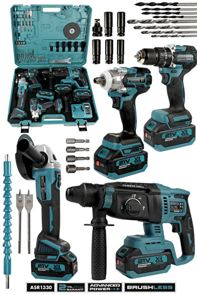 ASSUR 21V Darbeli Kömürsüz Kırıcı Delici Hilti & Taşlama & Matkap & Somun Sık...
