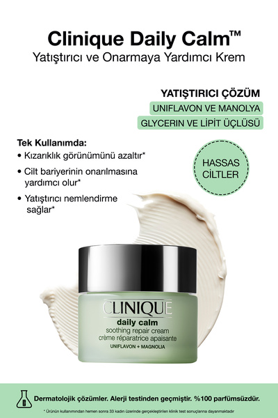 Clinique Daily Calm™ Yatıştırıcı ve Onarıcı Bakım Kremi 50ml | Lipit Üçlüsü, ...