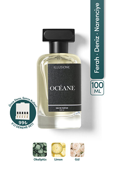 ILLUSIONE FRAGRANCE Océane EDP Erkek Parfüm 100ml | Ferah-deniz-narenciye| Ar...