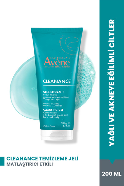 Avene Cleanance Yağlı ve Akneye Eğilimli Ciltler için Matlaştırıcı Yüz Temizl...