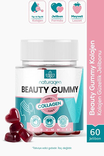 Naturagen Beauty Gummy Tip 1 & 3 Kolajen 60 Adet Jelibon Form | Takviye Edici...