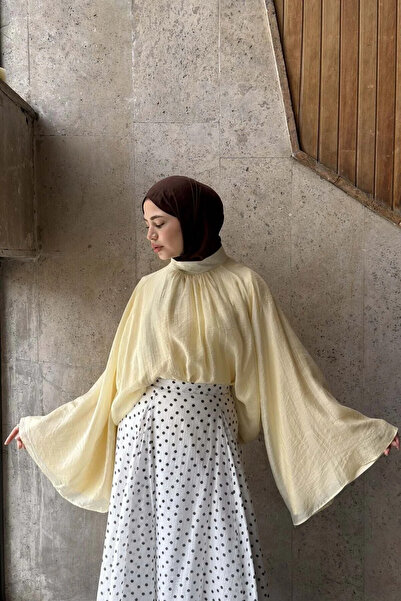 Faya Boutique Κίτρινη μπλούζα σιφόν Βελίσσα