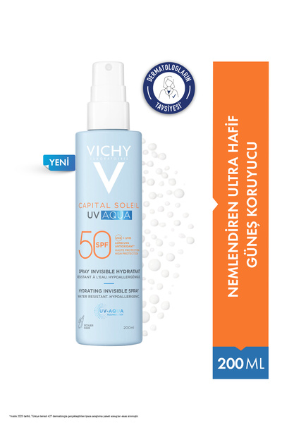 Vichy Capital Soleil UVAQUA Nemlendiren Ultra Hafif SPF50 Vücut Güneş Kremi 2...