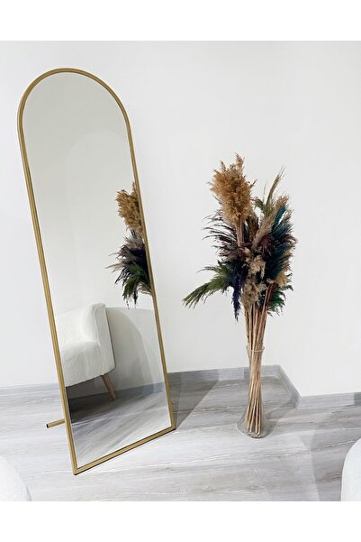 Ersan Dizayn 50X160 cm Gold Oval Ayaklı Boy Aynası Metal Çerçeve