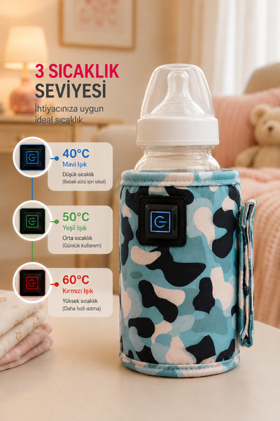 Kiwibaby Biberon Isıtıcı, Usb Taşınabilir 3 Kademeli Süt Şişe Bebek Biberon Isıtma Kbaby 50