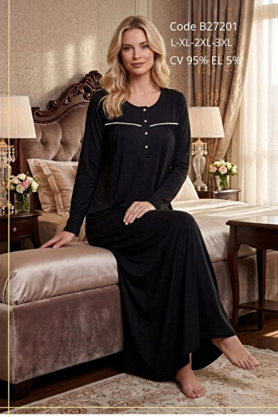 big mama Women's Cotton Plus Size Mom Nightgown - Comfortable A-Line Dress