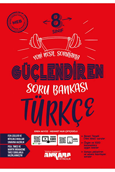 Ankara Yayıncılık 8. Sınıf Türkçe Güçlendiren Soru Bankası