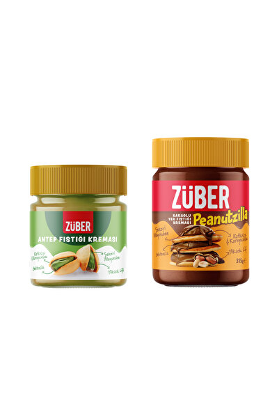 Züber Antep Fıstığı Kreması 200g + Peanutzilla Kakaolu Yer Fıstığı Kreması 315g