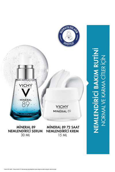 Vichy Mineral 89 Normal & Karma Ciltler İçin Nemlendirici Bakım Rutini: Miner...